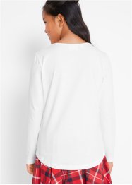 T-shirt manches longues fille avec paillettes réversibles, coton bio, bpc bonprix collection