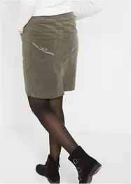 Jupe en velours côtelé extensible à ceinture élastiquée, bonprix