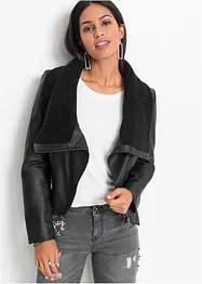 Blouson enduit à col châle, bonprix