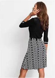 Robe en maille à motif, bonprix