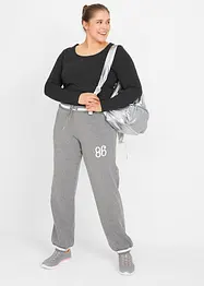 Pantalon sweat avec poches refermables, bonprix