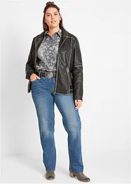 Jean Straight taille mi-haute, extensible, bonprix