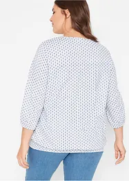 Lot de 2 T-shirts imprimés, manches 3/4, bonprix