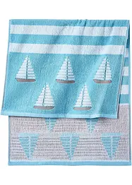 Serviette de toilette motif bateau, bonprix