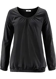 T-shirt manches longues 100% coton, finitions élastiquées, bonprix