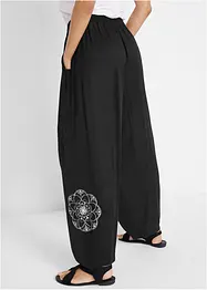 Pantalon extra large à imprimé latéral avec taille confortable, bonprix