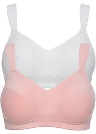 Lot de 2 soutiens-gorge coton sans armatures, bonprix