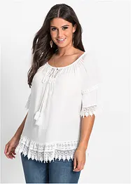 Tunique à dentelle en viscose douce, bonprix