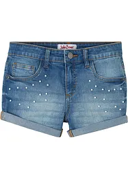 Short en jean fille orné de perles, bonprix