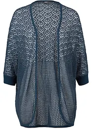 Gilet long en maille ajourée, bonprix