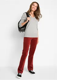 Pantalon droit en velours côtelé extensible, bonprix