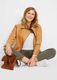 Pantalon en velours côtelé à taille élastiquée, bonprix