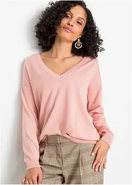 Pull col V, oversize, bonprix