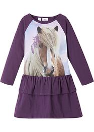 Robe en jersey fille avec coton et volants, bpc bonprix collection