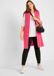 Gilet long sans manches en maille côtelée, bpc bonprix collection