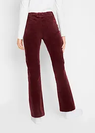 Pantalon Flare en velours côtelé extensible avec taille haute confortable, bonprix