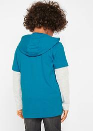 T-shirt double épaisseur à capuche garçon, coton, bpc bonprix collection