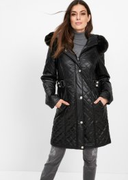 Manteau matelassé court en synthétique imitation cuir, bpc selection premium