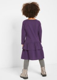 Robe en jersey fille avec coton bio et volants, bpc bonprix collection