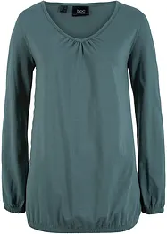 T-shirt manches longues 100% coton, finitions élastiquées, bonprix