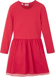 Robe en jersey fille avec tulle, bonprix