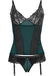 Top porte-jarretelles + string ouvert (Ens. 2 pces.), VENUS
