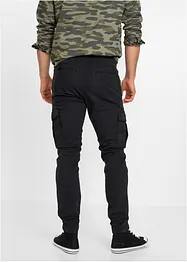 Pantalon droit stretch taille élastiquée et poches cargo, Slim Fit, bonprix