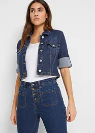 Veste courte en jean, manches 3/4, bonprix