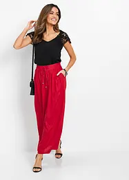 Jupe longue en viscose avec taille élastique et lien à nouer, bonprix