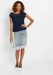 Blouse en dentelle cordée, bonprix