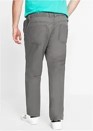 Lot de 2 pantalons droits taille élastiquée 100% coton, Regular, bonprix