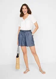 Short en denim léger avec taille confortable, extra large, bonprix