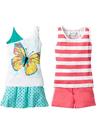 Tenue de plage fille (Ens. 4 pces.) en coton, bonprix