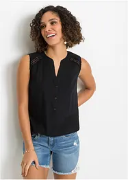 Top-blouse à dentelle, bonprix