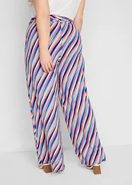 Pantalon palazzo large en jersey avec taille confortable, rayé, bonprix