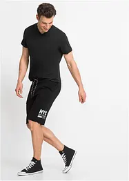 Bermuda en molleton avec bordures à cru, bonprix