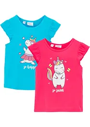Lot de 2 T-shirts 100% coton, bonprix