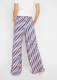 Pantalon palazzo large en jersey avec taille confortable, rayé, bonprix