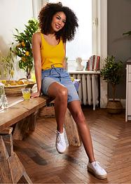 Lot de 2 tops longs en coton avec bretelles réglables, bpc bonprix collection