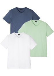 Lot de 3 T-shirts col en V, bpc bonprix collection