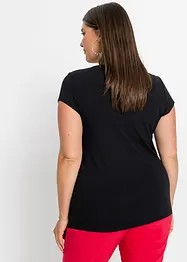 Top à décolleté en V plongeant avec viscose, bonprix