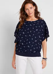 Blouse en georgette, manches courtes, bonprix