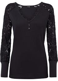 T-shirt manches longues à dentelle, BODYFLIRT