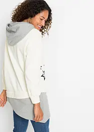 Sweat-shirt à capuche et base asymétrique, bonprix