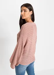 Pull en maille ajourée oversize, bonprix