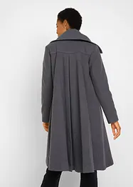 Manteau trapèze en imitation laine avec large col montant, bonprix