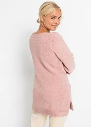 Pull long en maille chenille, bonprix