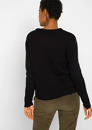 Pull en maille avec encolure ronde, bonprix