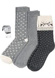 Lot de 3 paires de chaussettes thermiques avec carte cadeau, bonprix