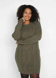 Robe en maille avec détail zip, bonprix